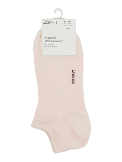 Esprit Sneakersokken met stretch in een set van 2 paar Roze - 2