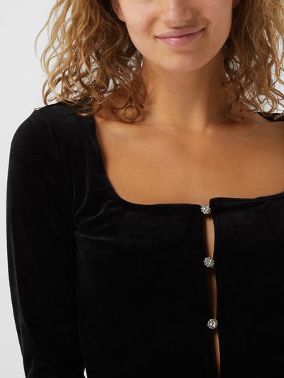 Juicy Couture Cropped Cardigan aus Samt Modell 'Coraline' (schwarz) online  kaufen