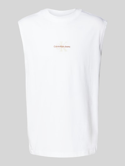 Calvin Klein Jeans Top mit Label-Stitching Offwhite 2