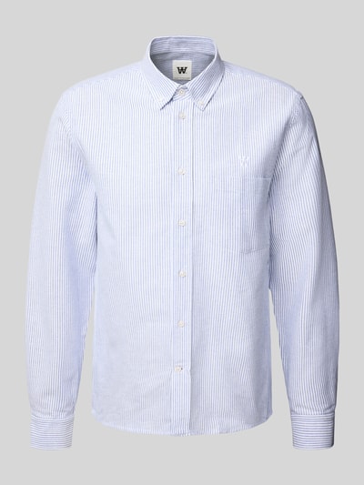 Wood Wood Regular Fit Freizeithemd mit Button-Down-Kragen Modell 'Adam' Hellblau 2
