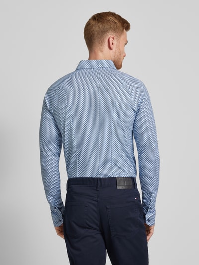 Desoto Slim fit zakelijk overhemd met kentkraag Bleu - 5