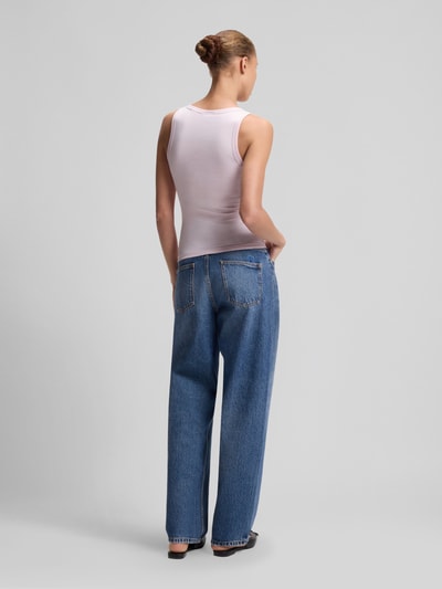 HUGO Blue Top o kroju regular fit z mieszanki bawełny model 'Damatank_B' Jasnoróżowy 5