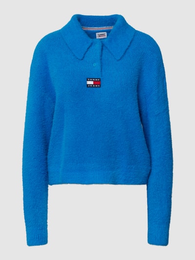Tommy Jeans Strickpullover mit Kentkragen Royalblau 2
