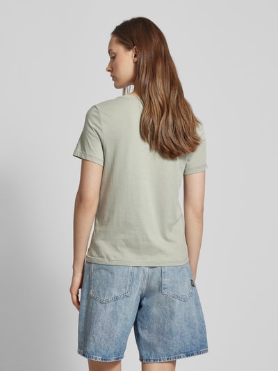 G-Star Raw T-shirt met labeldetails, model 'Front seam Rietgroen - 5