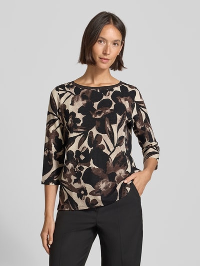 Betty Barclay T-Shirt mit Rundhalsausschnitt und 3/4-Arm Dunkelbraun 4