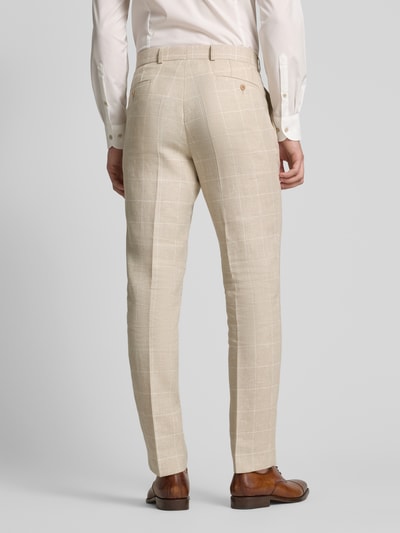 Carl Gross Slim Fit Anzughose mit Bügelfalten Beige 5