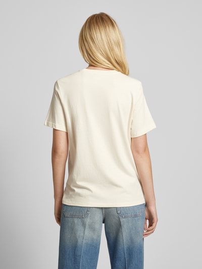 Scotch & Soda T-Shirt mit Label-Print Ecru 5