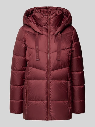 s.Oliver RED LABEL Regular Fit Steppjacke mit Kapuze Bordeaux 2