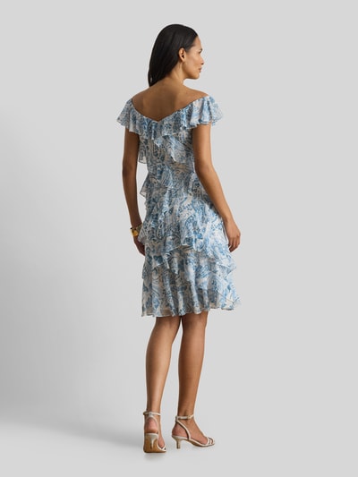 Lauren Ralph Lauren sukienka koktajlowa z falbanami Biały 5