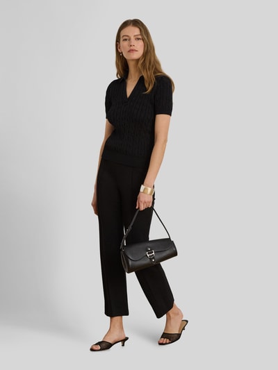 Lauren Ralph Lauren Koszulka polo o kroju regular fit z tkanego materiału – mieszanka bawełny Czarny 1
