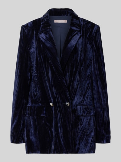 Christian Berg Cocktail Relaxed Fit Blazer aus Samt mit Reverskragen Dunkelblau Melange 2