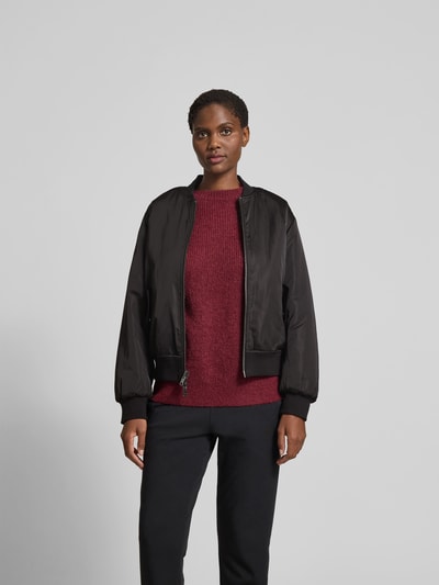 Juvia Regular Fit Bomberjacke mit Stehkragen Black 4