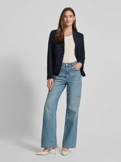 Christian Berg Woman Selection Blazer met paspelzakken Marineblauw - 1