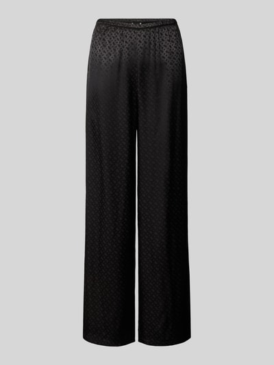 BOSS Regular Fit Pyjamahose aus reiner Viskose mit Allover-Logo-Print Black 2