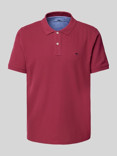 Fynch-Hatton Regular Fit Poloshirt mit Logo-Stitching Bordeaux 1