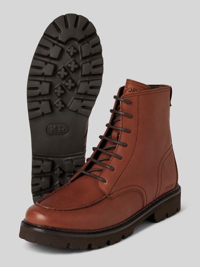 JOOP! SHOES Leren boots met labeldetails, model 'loreto hektor' Cognac - 4