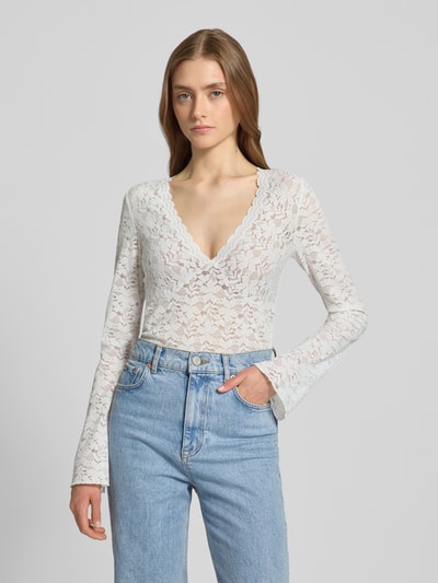 Gina Tricot Longsleeve mit Ausbrenner-Effekt Offwhite 4
