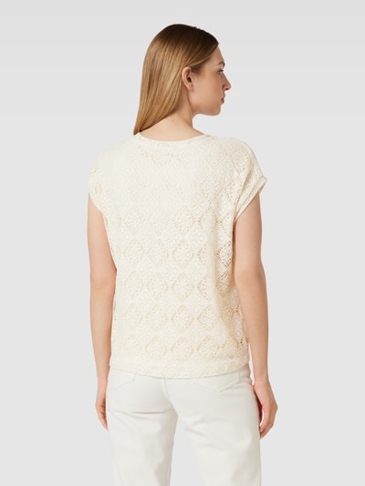 Vero Moda T-shirt met structuurmotief, model 'MAYA' Beige - 5