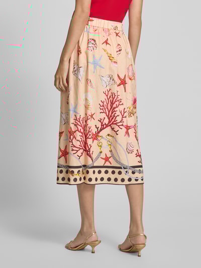 GUIDO MARIA KRETSCHMER WOMAN Linnen rok met plooien, model 'JOLANDA' Beige - 5