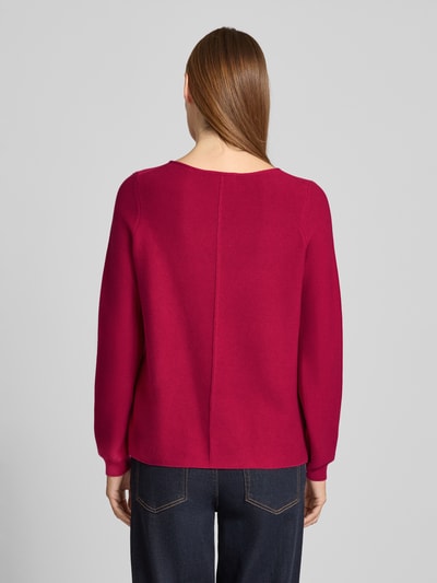 Christian Berg Woman Strickpullover mit gerippten Abschlüssen Fuchsia 5