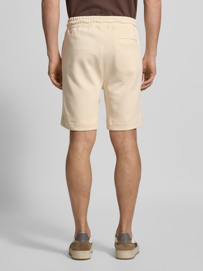 BOSS Orange Regular fit sweatshorts van puur katoen Ecru - 5