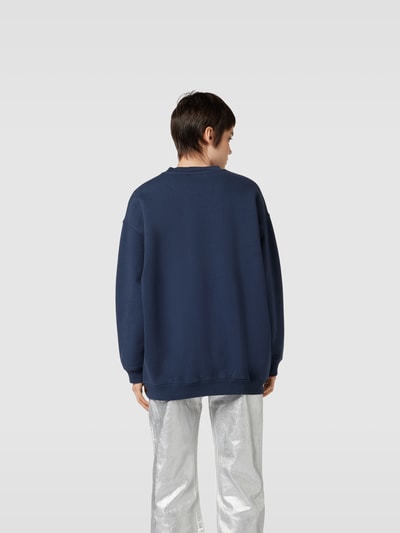 Anine Bing Oversized Sweatshirt mit Label-Detail Marine 5