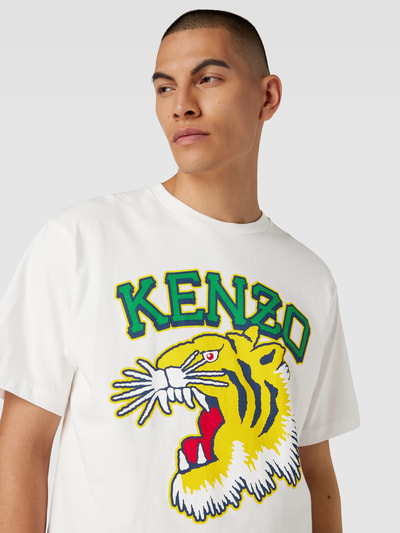 Kenzo T-Shirt mit Motiv-Print Offwhite 3