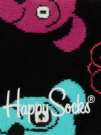 Happy Socks Sokken met all-over motief, model 'DOG' Zwart - 2