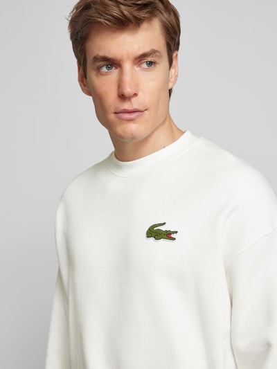 Lacoste Sweatshirt mit Logo-Patch Weiss 3