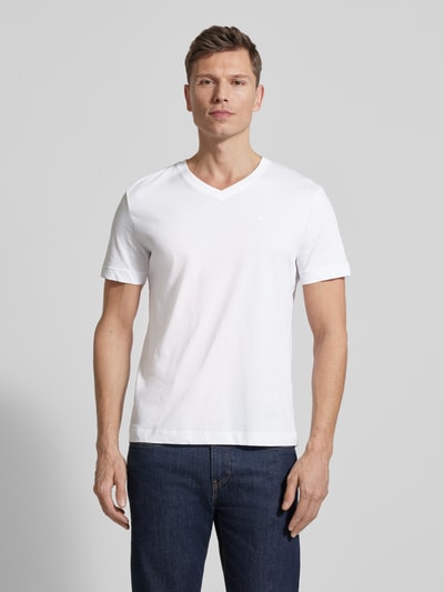 Tom Tailor Regular Fit T-Shirt aus reiner Baumwolle Weiss 4