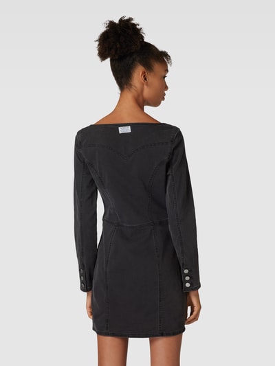 Neo Noir Jeansjurk met knoopsluiting, model 'Balli' in donkerblauw