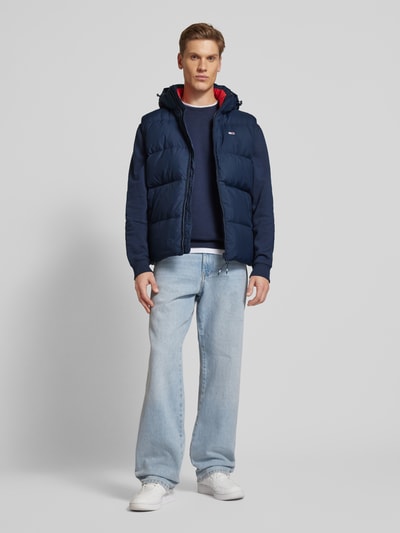 Tommy Jeans Steppweste mit Label-Stitching Dunkelblau 1