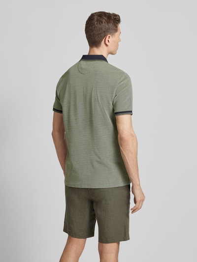 Gant Slim fit poloshirt met labelstitching Olijfgroen - 5