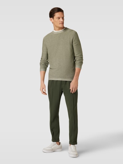 Marc O'Polo Strickpullover in Melange-Optik Oliv 1