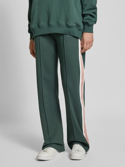 The Upside Spodnie dresowe ze szwami podłużnymi i elastycznym pasem Ciemnozielony 4