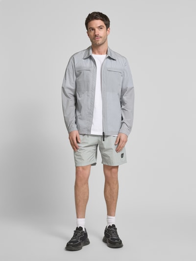 AlphaTauri Regular fit vrijetijdsoverhemd met tweewegritssluiting Lichtgrijs - 1