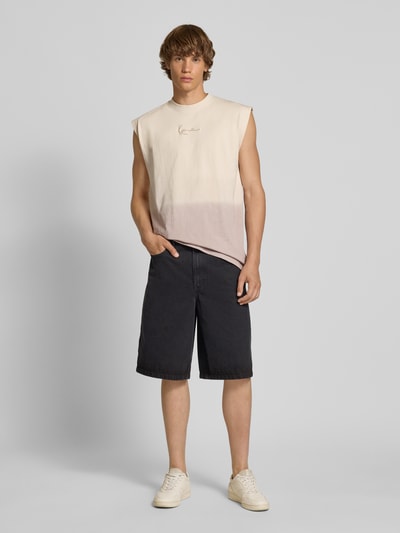 KARL KANI Tanktop mit Label-Stitching Beige 1