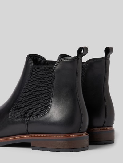 Tamaris Chelsea Boots aus Leder mit Ziernaht Black 2