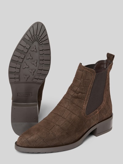 Tamaris Chelsea-boots van suède Donkerbruin - 4