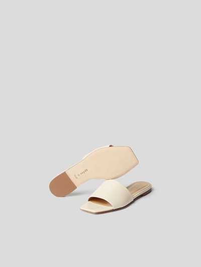 Aeyde Square Toe Slides Ecru 5