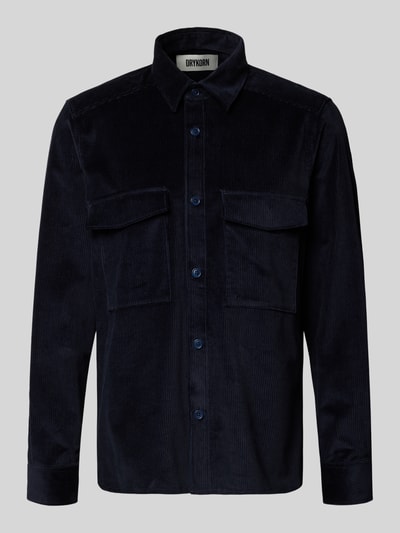 Drykorn Regular Fit Hemdjacke aus Cord Modell 'CORDUROY OVERSHIRT' Dunkelblau 2