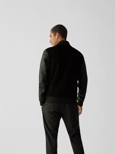 Stylebop Lederjacke mit Stehkragen Schwarz 5