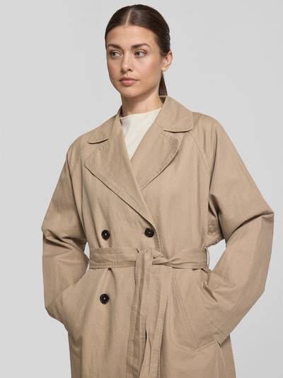Marc O'Polo Regular Fit Trenchcoat aus Baumwoll-Mix mit Leinen-Anteil Beige 3