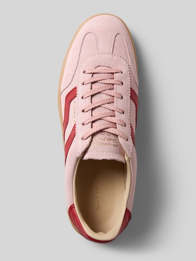 Produktfoto, Sneaker aus echtem Leder Modell 'Cuzima' von Gant in Rosa und Rot, abgerundete Passform, Logo-Design, profilierte Sohle, Damen