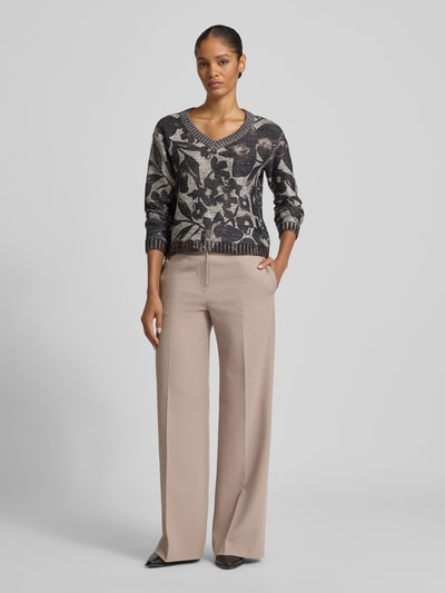 Betty Barclay Strickpullover mit gerippten Abschlüssen Dunkelbraun 1