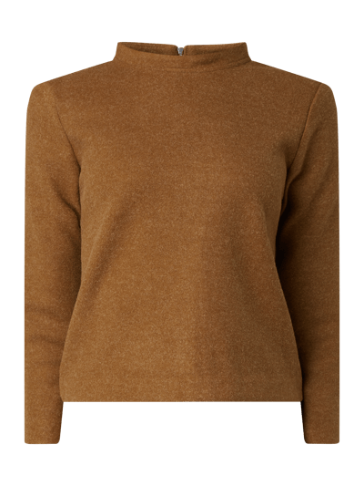 Jake*s Casual Sweatshirt met opstaande kraag Kaki - 2