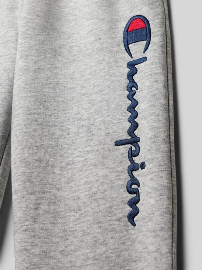 CHAMPION Sweatpants mit Logo-Stitching Mittelgrau Melange 2