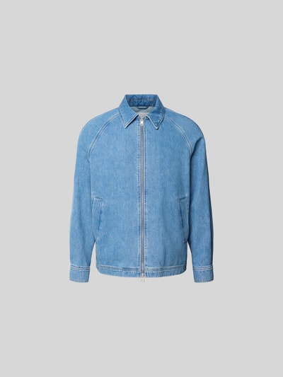 Produktfoto, Regular Fit Jeansjacke mit Umlegekragen von Closed, hellblau, Reine Baumwolle, Eingrifftaschen, Zweiwege-Reißverschluss