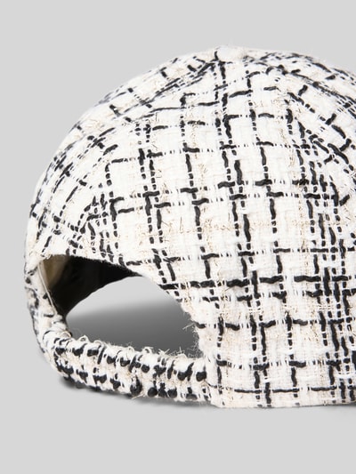 Produktfoto, Basecap mit Label-Detail Modell 'Aitana' von JOOP! aus Material-Mix mit Baumwoll-Anteil, verstärkter Schirm, verstellbarer Verschluss, beige-schwarzes Muster, strukturierte Oberfläche