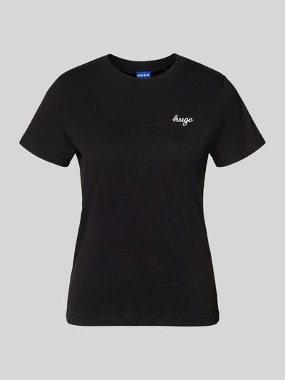 HUGO Blue Regular fit t-shirt van puur katoen model 'Damatee_B' Zwart - 1
